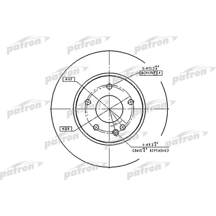 Диск тормозной Patron PBD2779