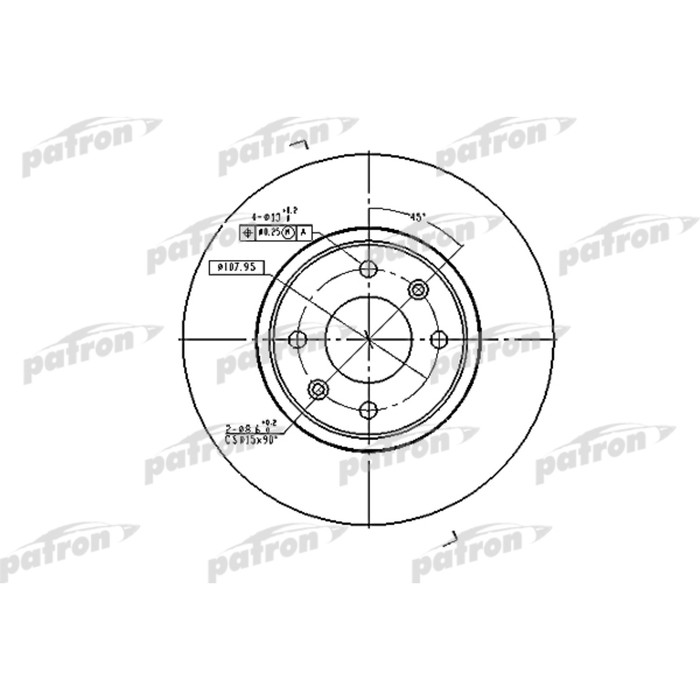 Диск тормозной Patron PBD2796