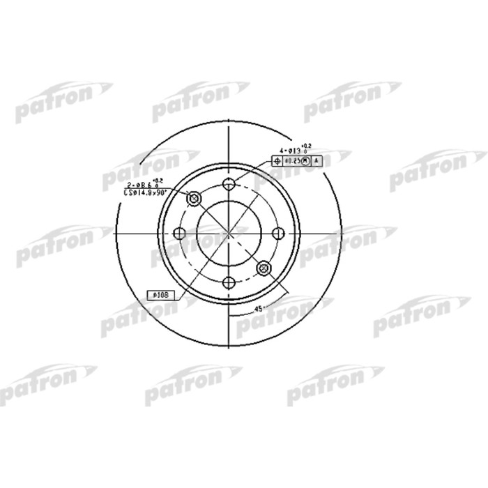 Диск тормозной Patron PBD4185