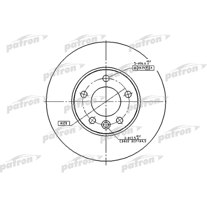 Диск тормозной Patron PBD4308