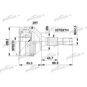 Шрус наружный Patron PCV1281A 3181008
