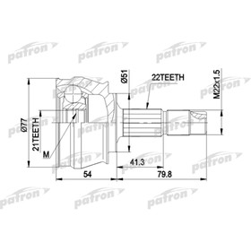 Шрус наружный Patron PCV1296 3181012