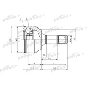 Шрус наружный Patron PCV1456 3181031