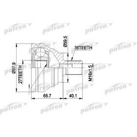 Шрус наружный Patron PCV1463 3181033
