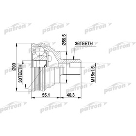 Шрус наружный Patron PCV1467 3181034