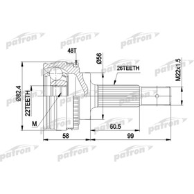 Шрус наружный Patron PCV1484 3181042