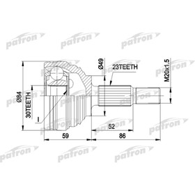 Шрус наружный Patron PCV1501 3181047