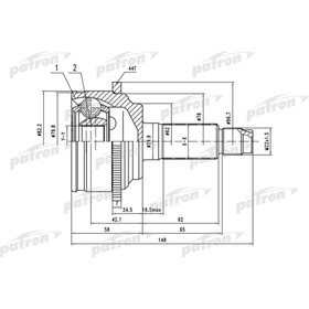 Шрус наружный Patron PCV1525 3181054