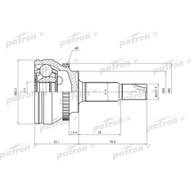 Шрус наружный Patron PCV1544 3181055