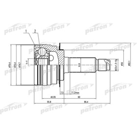 Шрус наружный Patron PCV1555 3181058