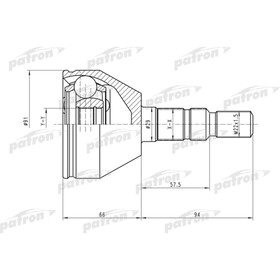 Шрус наружный Patron PCV1613 3181073