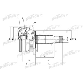 Шрус наружный Patron PCV1661 3181088