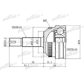 Шрус наружный Patron PCV1715 3181098