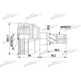Шрус внутренний Patron PCV2253 3181143