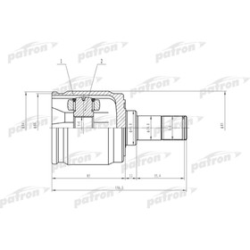 Шрус внутренний Patron PCV3009 3181146