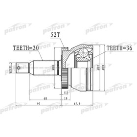 Шрус наружный Patron PCV3072 3181151