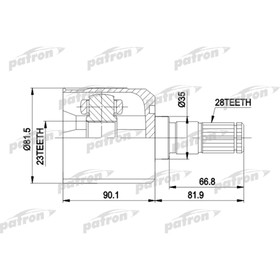 Шрус внутренний Patron PCV7301 3181180