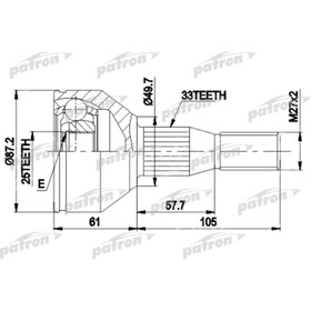 Шрус наружный Patron PCV9110 3181184
