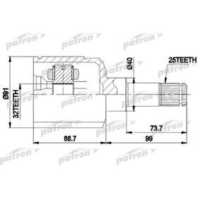 Шрус внутренний Patron PCV9538 3181191