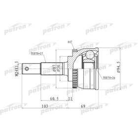 Шрус наружный Patron PCV9623 3181192