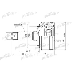 Шрус наружный Patron PCV9744 3181195