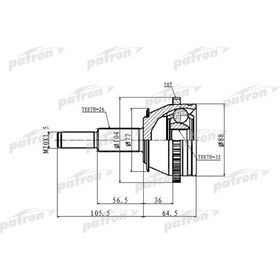 Шрус наружный Patron PCV9980 3181197