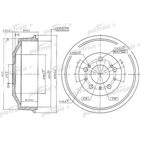 Барабан тормозной Patron PDR1048 3181227