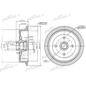 Барабан тормозной Patron PDR1198 3181238