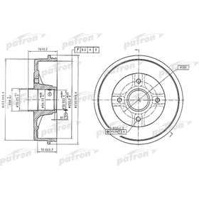 Барабан тормозной Patron PDR1353 3181245