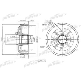 Барабан тормозной Patron PDR1370 3181248
