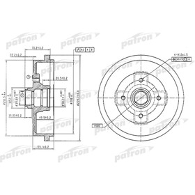 Барабан тормозной Patron PDR1404 3181249