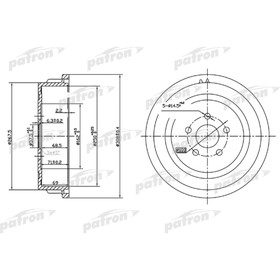 Барабан тормозной Patron PDR1479 3181251