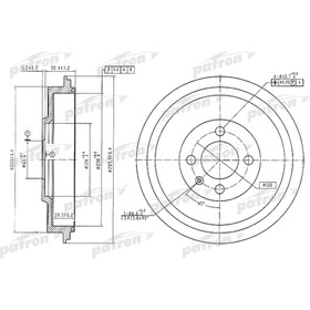 Барабан тормозной Patron PDR1615 3181258