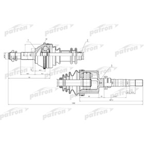 Полуось Patron PDS0129 3181311