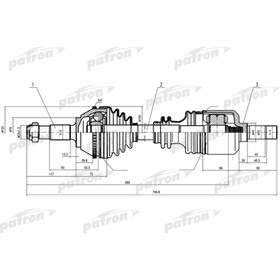 Полуось Patron PDS0160 3181327