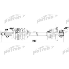 Полуось Patron PDS0196 3181345