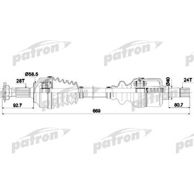 Полуось Patron PDS0225 3181359