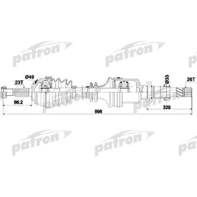 Полуось Patron PDS0242 3181370