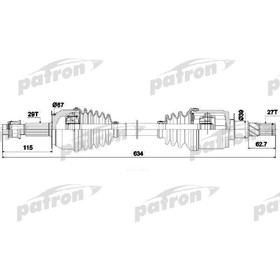 Полуось Patron PDS0271 3181379