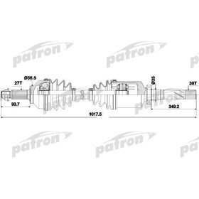 Полуось Patron PDS0378 3181425