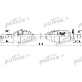 Полуось Patron PDS0435 3181460