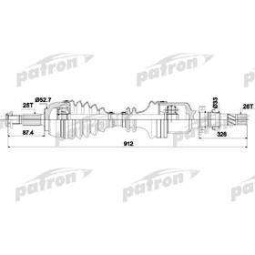 Полуось Patron PDS0436 3181461