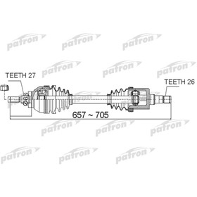 Полуось Patron PDS0486 3181479