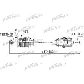 Полуось Patron PDS0518 3181493