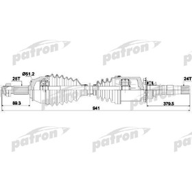 Полуось Patron PDS0636 3181504