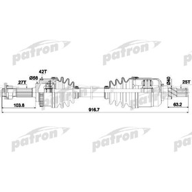 Полуось Patron PDS1619 3181530