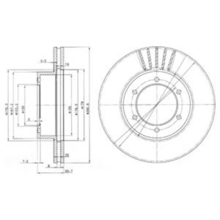 Диск тормозной DELPHI BG3423