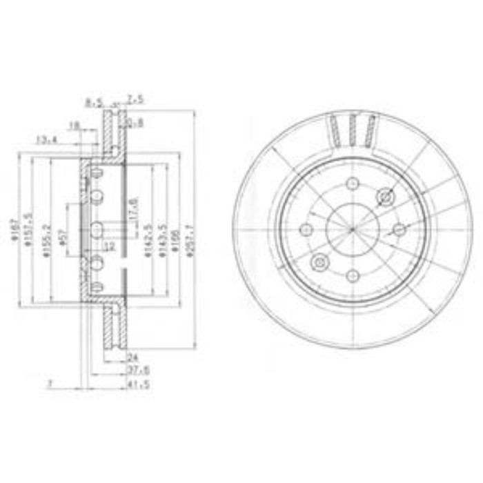 Диск тормозной DELPHI BG3803