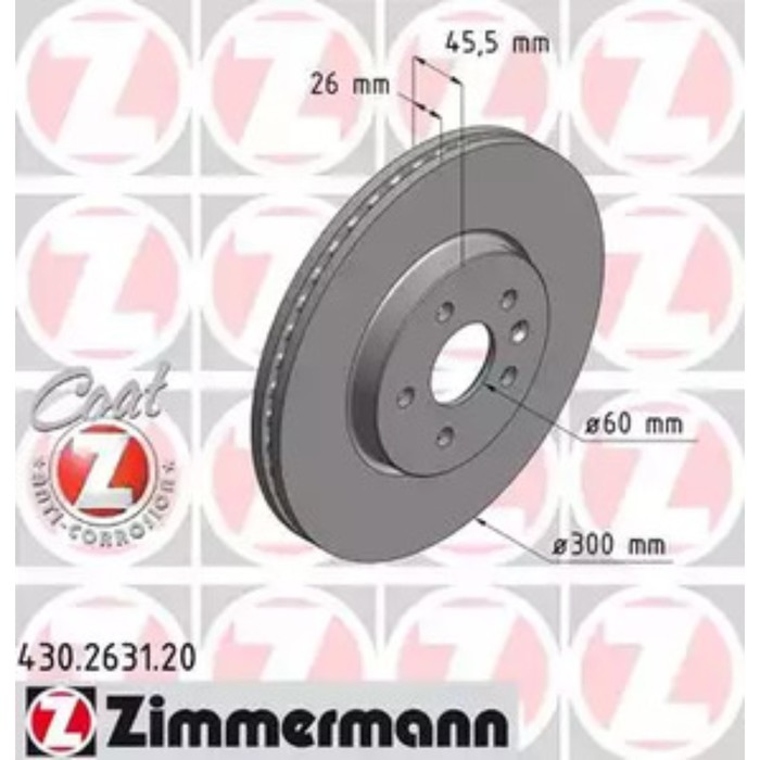 Диск тормозной ZIMMERMANN 430.2631.20