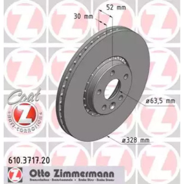 Диск тормозной ZIMMERMANN 610.3717.20